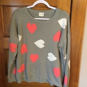 Anthropologie Heart Pullover Sweater